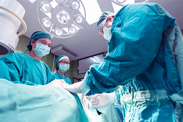 Surgeons in an operating room