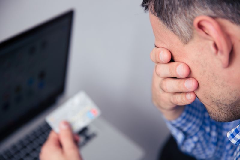 Man using a phone app